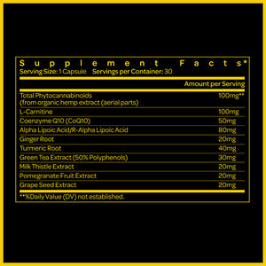 Erthecode Pain Support Capsule Supplement Facts